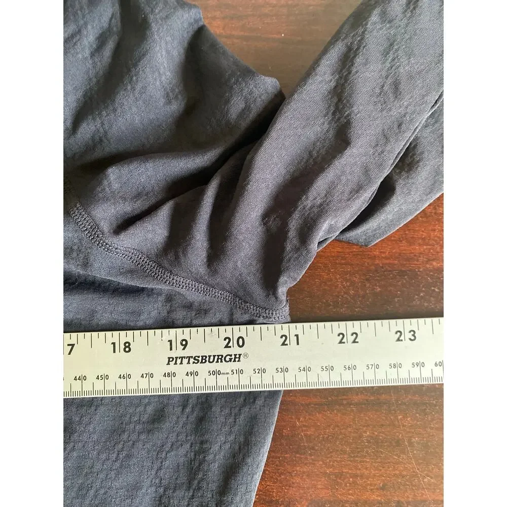 Coolibar UPF 50+ Arabella Quarter Zip Black Large Sun Protection Beach Swim Bike